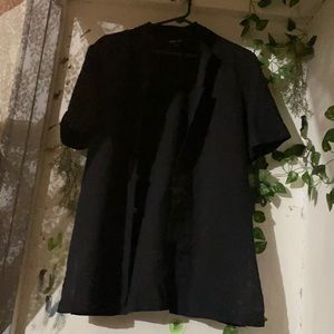 Cute black short sleeved button down